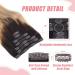 Vlasy Clip in Hair Extensions Human Hair 16 Inch (80 g) 7 Pieces Straight Natural Thick Weft Seamless Real Human Hair Extensions for Women - T2/27+T2/60 - Buy Online on SooperMarket.com