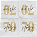20 Premium 33x33 cm Napkins for 70th Birthday - Elegant White Gold & Black Design - Perfect for International Shipping - Buy Online on SooperMarket.com