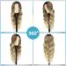 Mabufun Middle Part Curly Synthetic Wig - Ombre Blonde | Heat Resistant Fiber, Natural Look for Daily & Party Wear - Buy Online on SooperMarket.com
