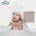 Super Soft 100% Cotton Hooded Baby Towel with Ears | 75x75cm | Highly Durable | Pack of 1 White Towel - Buy Online on SooperMarket.com