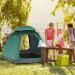 RLAIRN 4 Person Waterproof Camping Tent | Pop Up Instant Family Tent with Windproof Ropes | Ultralight & Anti-UV | Ideal for Camping, Hiking, Outdoor Activities | Green - Buy Online on SooperMarket.com