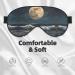 Moon and Sea Print Double-Sided Eye Mask Soft and Light Blocking for Enhancing Sleep Quality - Buy Online on SooperMarket.com