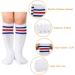 Komorebi Kids Toddler Soccer Knee High Tube Socks - Three Stripes Cotton Uniform Sports Stocking - Pure Purple - Buy Online on SooperMarket.com