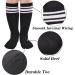 Kids Soccer Socks Toddler Striped Knee High 3-5T Cotton Sports Socks - Black/White (2 Pairs) - Buy Online on SooperMarket.com