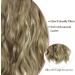 Invisible Wire Hair Extension Clip - Natural Wavy Synthetic Hair, Adjustable Size, 2 Secure Clips, Long Curly Secret Hair Piece - 20 inch Bright Bronde Highlights - Buy Online on SooperMarket.com