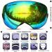 GANZTON Ski Goggles | Double Lens UV Protection & Anti-Fog | Unisex Snowboard Goggles for Men Women Boys & Girls - Black - Buy Online on SooperMarket.com