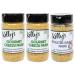 Kellys Gourmet Cheezy Parmesan 3-Pack, 5oz each, 2 Cheezy & 1 Roasted Garlic. Cashew based cheese alternative. Dairy-Free, Soy-Free, Gluten-Free & VEGAN.
