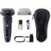 Panasonic ES-LV67 5-Blade Wet & Dry Electric Shaver for Men - Rechargeable & Responsive Beard Sensor - Multi-Flex 16D Head - UK 2-Pin Bathroom Plug - Navy & Black - Buy Online on SooperMarket.com