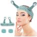 WLLHYF Spa Headband Face Wash Wristband Set Makeup Head Band Snail Coral Fleece Hair Band Skincare Hairband Elastic Creative Cartoon Head Wraps Cute Hair Accessories for Women Girls (Green) - Buy Online on SooperMarket.com