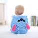TMEOG Baby Romper Hooded Jumpsuit | Unisex 6-12 Months | Blue Star Design | Autumn Winter Flannel Clothing - Buy Online on SooperMarket.com