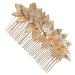 ABOOFAN Hair Comb Leaves Vintage Hair Side Combs Golden Bridal Side Comb Styling Head Flower Girl Headband Bridal Hair Accessories Headbands for Girls Hair up Alloy Manual Bridesmaid