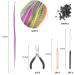50 Pieces Colorful Synthetic Feather Hair Extensions with Iron Clip Hook and Loop 100 Silicone Loops Crochet Hair Extension Set Synthetic Hair Extension for Women Girls - Buy Online on SooperMarket.com