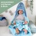 Wolimbo Personalized Hooded Towel for Baby & Children - Purple Lilac - 100x100 cm - Unique Name & Motif - Buy Online on SooperMarket.com