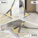 Kphico PVA Sponge Mop with 3 Heads | Extendable Handle | Self-Wringing | for Hardwood, Laminate, Tile, Marble, Ceramic Floors | A-Gray+Yellow - Buy Online on SooperMarket.com