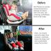 iZoeL Car Sun Shade for Kids 2pcs | Self-adhesive Side Window & Rear Sunshades Universal with 8 Suction Cups | Sun Glare and UV Rays Protection | Blue Ocean Design - Buy Online on SooperMarket.com