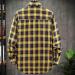Maqroz Men's Flannel Shirt X-Large - Casual Button Down Plaid Shirt for Big & Tall - Yellow - Buy Online on SooperMarket.com
