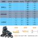 Hikole Adjustable Inline Skates with Light Up Wheels - Blue & Black | Youth & Adult Sizes for Indoor/Outdoor Skating - Beginners to Advanced - Buy Online on SooperMarket.com