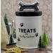 Fluffy Bellies Dog Treat Jar - 5 Cup Black White Ceramic Container - Farmhouse Dog Cookie Canister - Rustic Pet Food Jar - Buy Online on SooperMarket.com