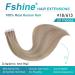 FSHINE 40cm Real Hair Tape Extensions - Ash Blonde Highlight 20 Remy Hair Pieces Invisible Adhesive #18P613 - Quality Bleaching Blonde Hair Extensions - Buy Online on SooperMarket.com