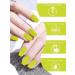 Kalolary 32PCS Cured Gel Nail Polish Strips Adhesive Full Wrap Gel Nail Art Sticker Waterproof Gel Nail Wrap Stickers with Nail File and Stick(UV/LED Lamp Required) (GreenYellow) - Buy Online on SooperMarket.com