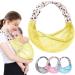 HINATAA Breathable Baby Sling Adjustable Baby Wrap Baby Carrier Wrap Quick Dry 3D Mesh Fabric Thick Shoulder Straps Elastic for Summer Pool Beach Newborn Carrying (Yellow)
