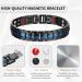 MagEnergy Titanium Steel Magnetic Bracelet for Men - Double Row Ultra Strength Magnets, Adjustable Links, Removal Tool - Blue-4 Element Wristband - Buy Online on SooperMarket.com