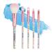 Expressions 5pc Sprinkle Confetti Makeup Brush Set in Pink - Beautiful Makeup Brush Set w/Rainbow Sprinkles Handles Dense Bristles | Premium Cosmetic Brushes