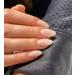 Mouyou Press On Nails - Short Almond Nude Gradient White Acrylic Full Cover Nail Set for Women & Girls - includes Nail Glue - Buy Online on SooperMarket.com