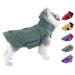 ThinkPet Dog Winter Cold Weather Coats - Cozy Waterproof Windproof Reversible Winter Dog Jacket, Thick Padded Warm Coat Reflective Vest Clothes for Puppy Small Medium Large Dogs L(Chest 21-22", Back 14" ) A-Green