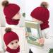 Yinuoday 2PCS Toddler Baby Knit Hat Scarf Set - Winter Warm Beanie Cap with Circle Loop Scarf Neckwarmer in Red - Buy Online on SooperMarket.com
