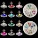 Noverlife 36PCS Planet Nail Art Charms  3D Saturn Shaped Nail Crystal Diamonds  Multi Colors Sparkle Nail Art Rhinestones  Shiny Nail Gems for Women Girls Manicure Decorations Jewelry Handcrafts