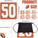 High Visibility 12 Inch Football Yard Markers Set - Orange Down Marker for Sporting Training - Carrying Bag Included - Buy Online on SooperMarket.com