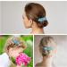 WLLHYF Flower Hair Clip - Vintage Rhinestone Barrette for Women & Girls (Sky Blue) - Buy Online on SooperMarket.com