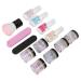 Dip Powder Nail Kit Nail Art Manicure DIY Salon Beginner Extension Kit Nail Dipping Powder Starter Set Nail Art Powder Top Base Coat Gel Dust Brush Manicure Tool Set for Nail K1214
