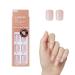 KISS imPRESS No Glue Mani Press-On Nails Color 'Instinct' Light Pink Short Size Squoval Shape Includes 30 Nails Prep Pad Instructions Sheet 1 Manicure Stick 1 Mini File