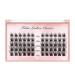 10-12-14-16mm Mixed Wide Stem Cluster Lashes Natural Look 3D Volume Eye Lashes Extensions Soft Lightweight Individual False Eyelashes (mixed 10-12-14-16mm)