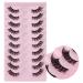 Outopen 10 Pairs Half Lashes - 3D Fluffy Cat Eye False Eyelashes - Natural Look & Reusable 15mm Curl Volume - Buy Online on SooperMarket.com