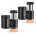 2 Pieces 60X Mini Pocket Microscope with 3 Light,Jewelers Eye Loupe Portable Magnifing Glass for Handcrafts Jewelry Diamond Gem Coins Currency black
