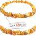 Bank chain dog - amber collar for dogs & cats - fled dog collar natural amber neck band for large and small dogs 56 cm