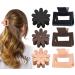 6 Pack Claw Clips - 2 Small Hair Claw Clips for Thin Hair Cute Flower Claw Clips for women girl Ganchos Para el Cabello Neutral Colors Rectangle Nonslip Hair Clips for Curly & Fine Hair Small-2 Inch-for thin short ha...