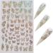 NAIL ANGEL 8-Sheet Laser Gold & Silver Butterfly Nail Art Sticker Set - Nail Art Decoration 10238 - Buy Online on SooperMarket.com