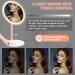 LED Vanity Makeup Mirror with Bluetooth & Smart Touch | 3 Color Dimmable & USB Rechargeable | 45 Rotatable Design (White) - Ideal for Makeup Desk - Buy Online on SooperMarket.com