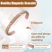 EnerCoppeX Copper Magnetic Bracelet for Women - Detox Jewelry with 3500 Gauss Magnet (CPB-1072SG) - Buy Online on SooperMarket.com