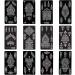 XMASIR 12 Sheets Henna Tattoo Stencils - Glitter Airbrush Temporary Tattoo Stickers - Indian Arabian Self Adhesive Templates - Buy Online on SooperMarket.com