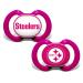 BabyFanatic Girls Pink Pacifier 2-Pack - NFL Pittsburgh Steelers - Officially Licensed League Gear