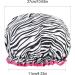Double Thickened Waterproof Zebra Shower Cap - Trendy Design for Bathing - 1 Piece - Buy Online on SooperMarket.com