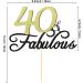 Sumerk Glitter 40 & Fabulous Cake Topper 40th Birthday Cake Picks 40th Anniversary Cake Topper Party Decorations Supplies - Buy Online on SooperMarket.com