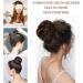Synthetic Messy Hair Bun Scrunchie Extension in Ash Blonde/Bleach Blonde - Curly Wavy Chignon Updo for Women | Ponytail Hair Accessories - Buy Online on SooperMarket.com