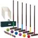 SpexDarxs Six Player Croquet Sets, 32 Croquet Set with Premium Wooden Mallets|Colored Balls|Wickets|Stakes| Carrying Bag, Outdoor Lawn Backyard Game for Kids Adult Family Classic32 inch