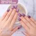 16 PCs Purple Gel Nail Polish Stickers - Full Wrap Nail Strips for Women & Girls | Cured Gel Nail Decoration (BSG-0329 Starry Sky) - Buy Online on SooperMarket.com